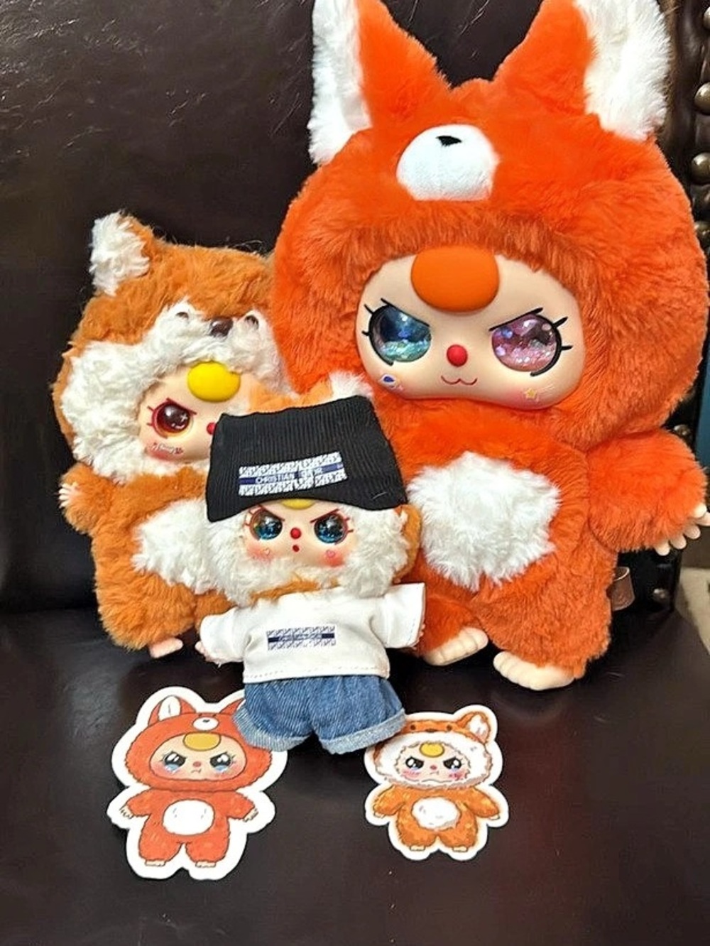 Orange Character Plush Toy Set